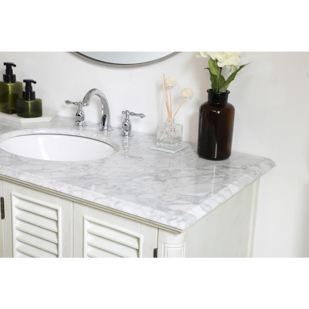 48 inch Single Bathroom Vanity in Antique White. Picture 4