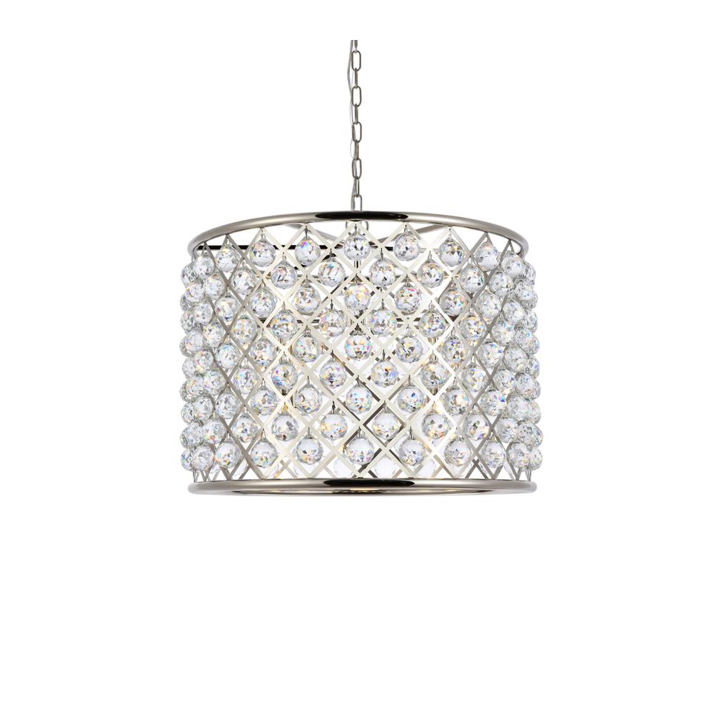Madison 8 light polished nickel Chandelier Clear Royal Cut Crystal. Picture 2