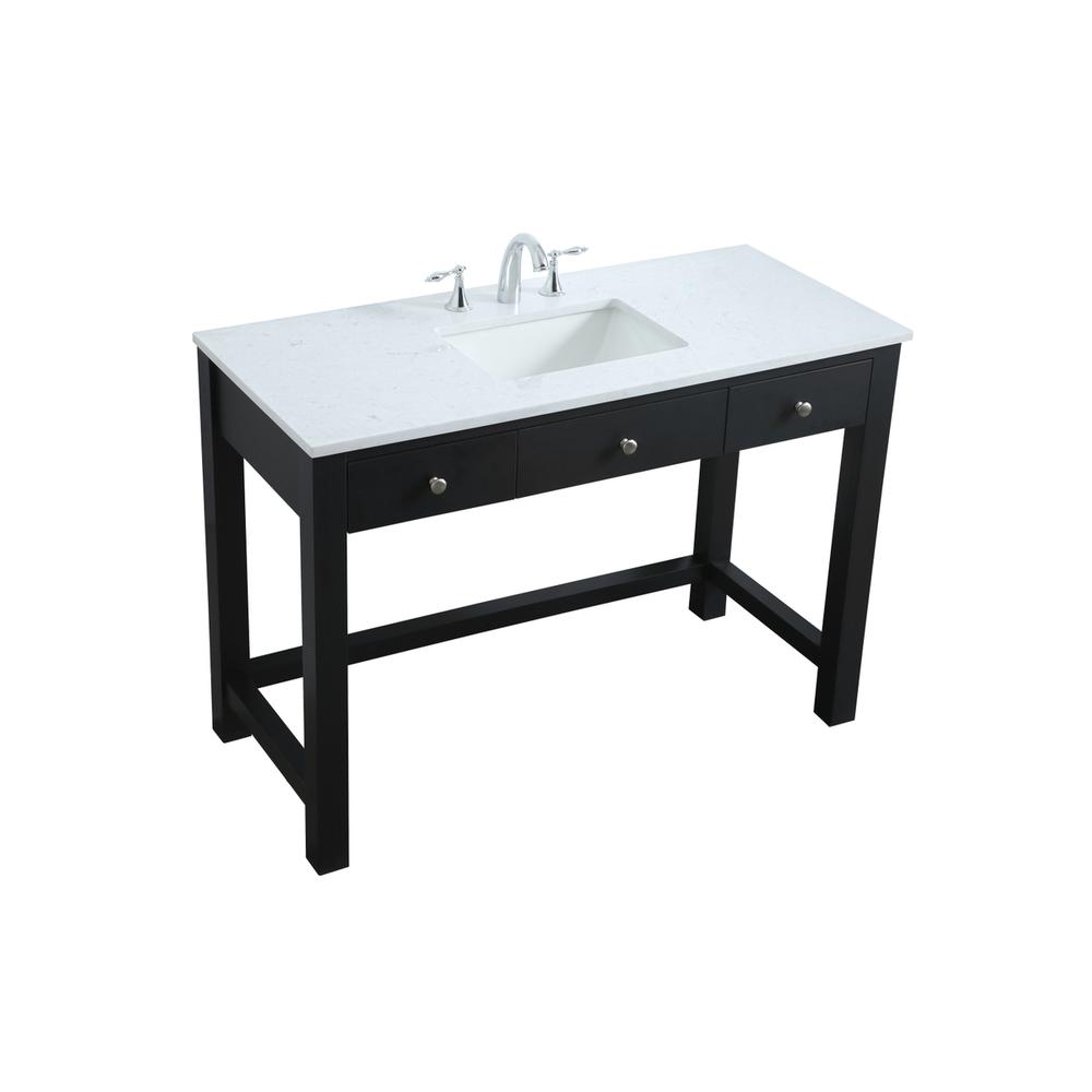 48 Inch ADA Compliant Bathroom Vanity In Black. Picture 8