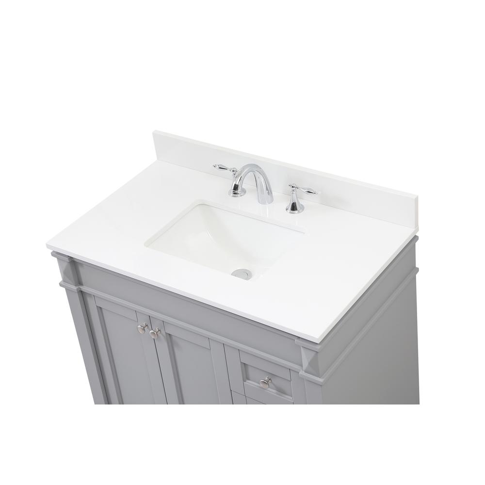 36 inch Single bathroom vanity in grey with backsplash. Picture 10
