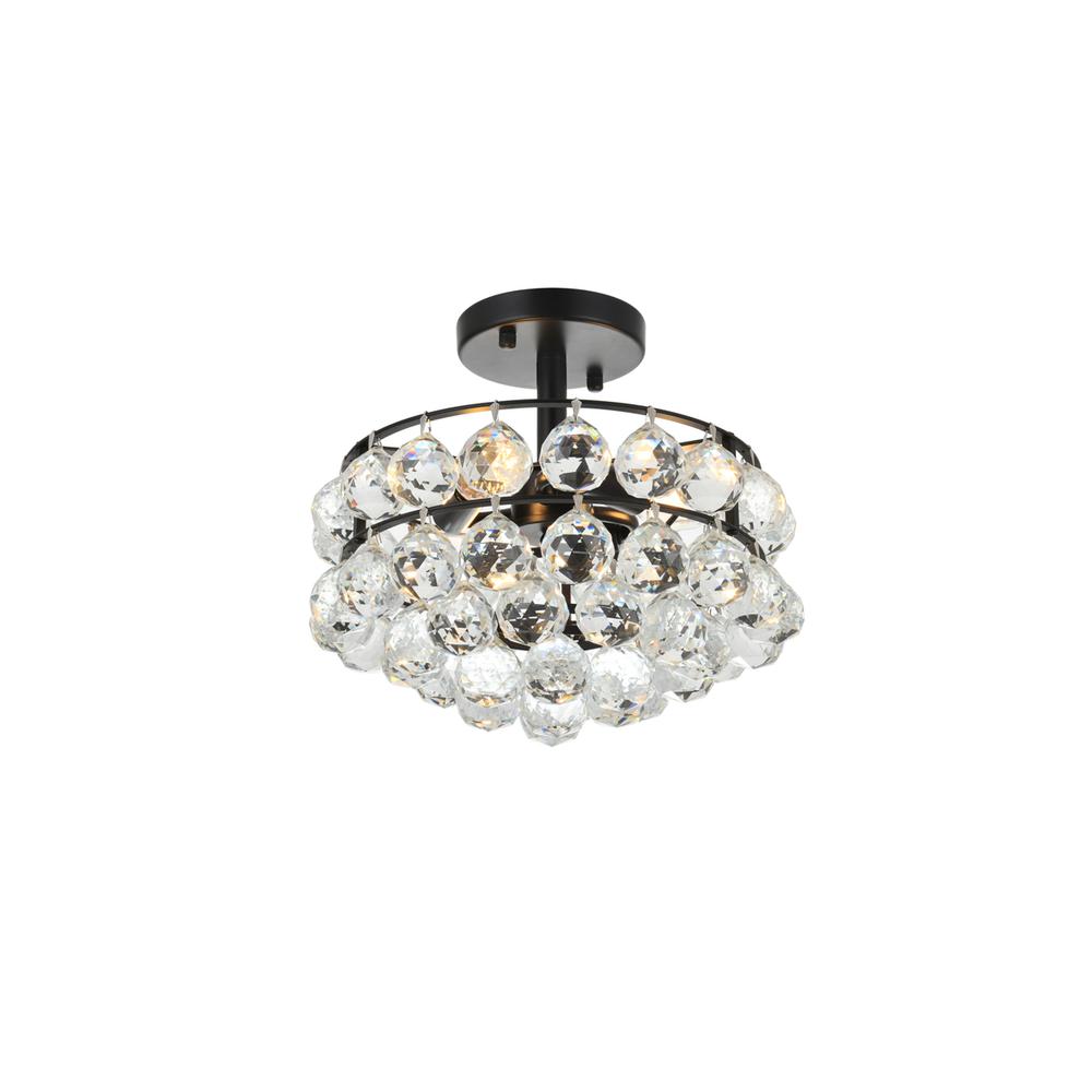 Savannah 12 inch flush mount in black. Picture 2