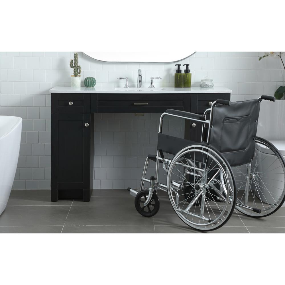 54 Inch ADA Compliant Bathroom Vanity In Black. Picture 14