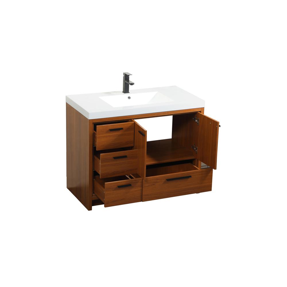 42 inch Single bathroom vanity in Teak. Picture 9