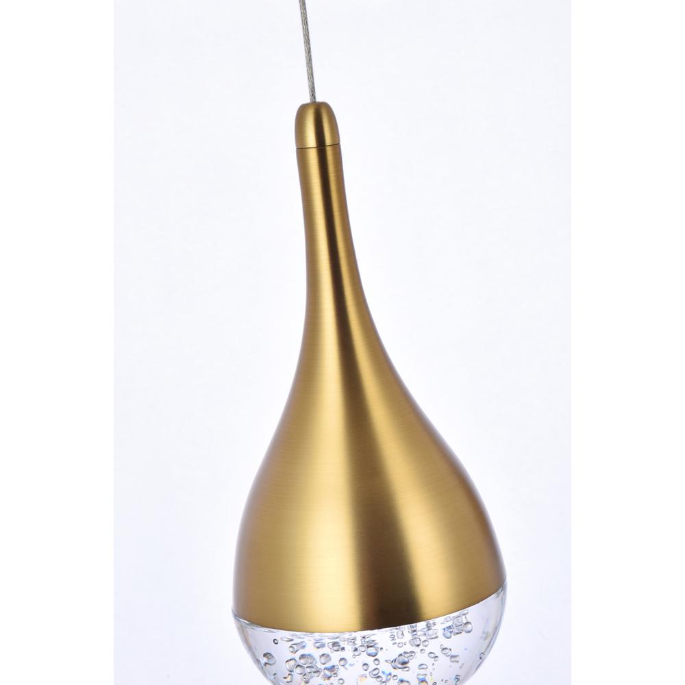 Amherst 14.5 inch LED pendant in satin gold. Picture 5