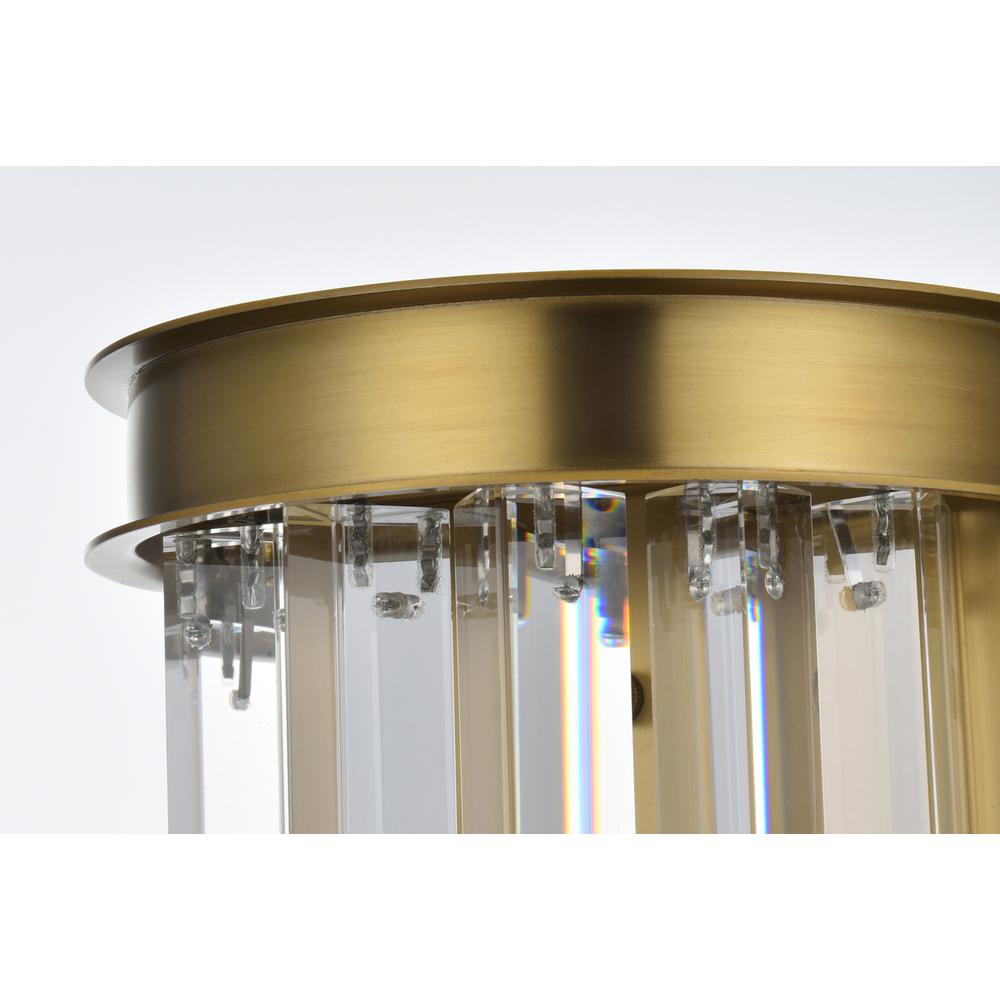 Sydney 8 inch crystal wall sconce in satin gold. Picture 3