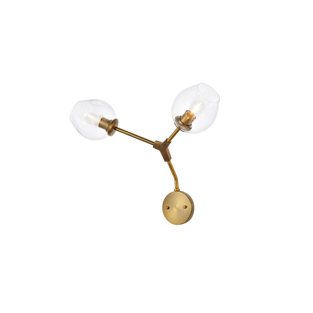 Cavoli 2 Lights Brass Wall Sconce. Picture 7