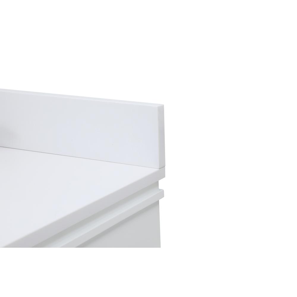 42 inch Single bathroom vanity in white with backsplash. Picture 11
