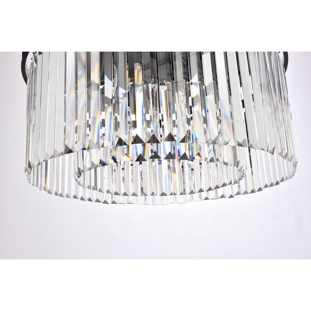 Sydney 8 light Matte Black Chandelier Clear Royal Cut Crystal. Picture 3