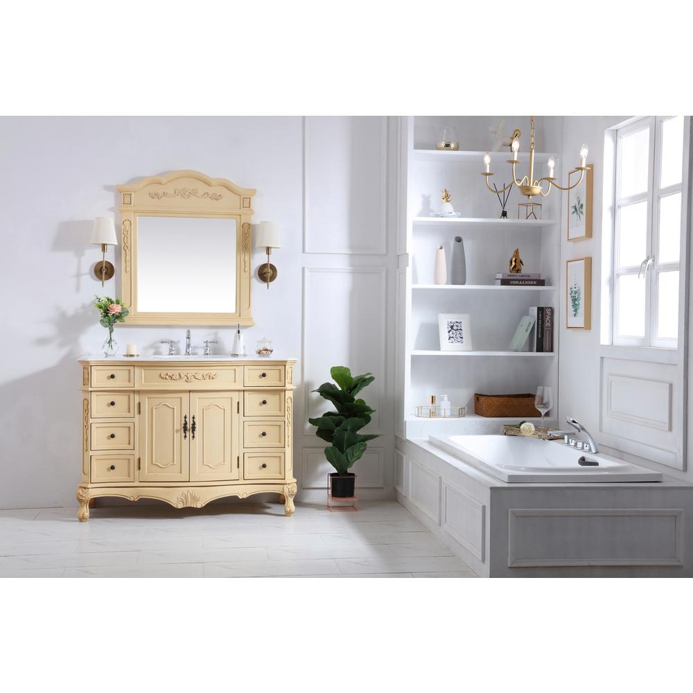 48 inch Single Bathroom vanity in light antique beige. Picture 9