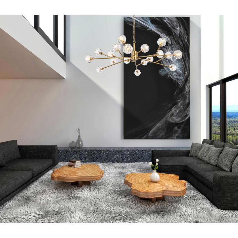 Graham 18 Light Pendant in Gold. Picture 8
