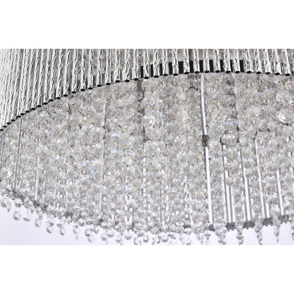 Influx 14 light Chrome Pendant Clear Royal Cut Crystal. Picture 4