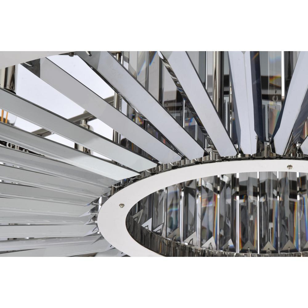 Chelsea 10 light polished nickel Chandelier Silver Shade. Picture 3