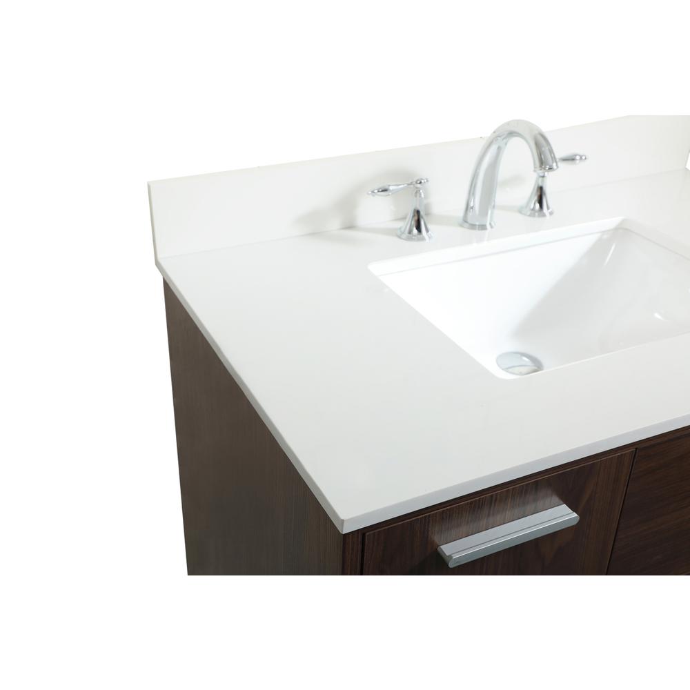 36 inch bathroom vanity in Walnut with backsplash. Picture 11