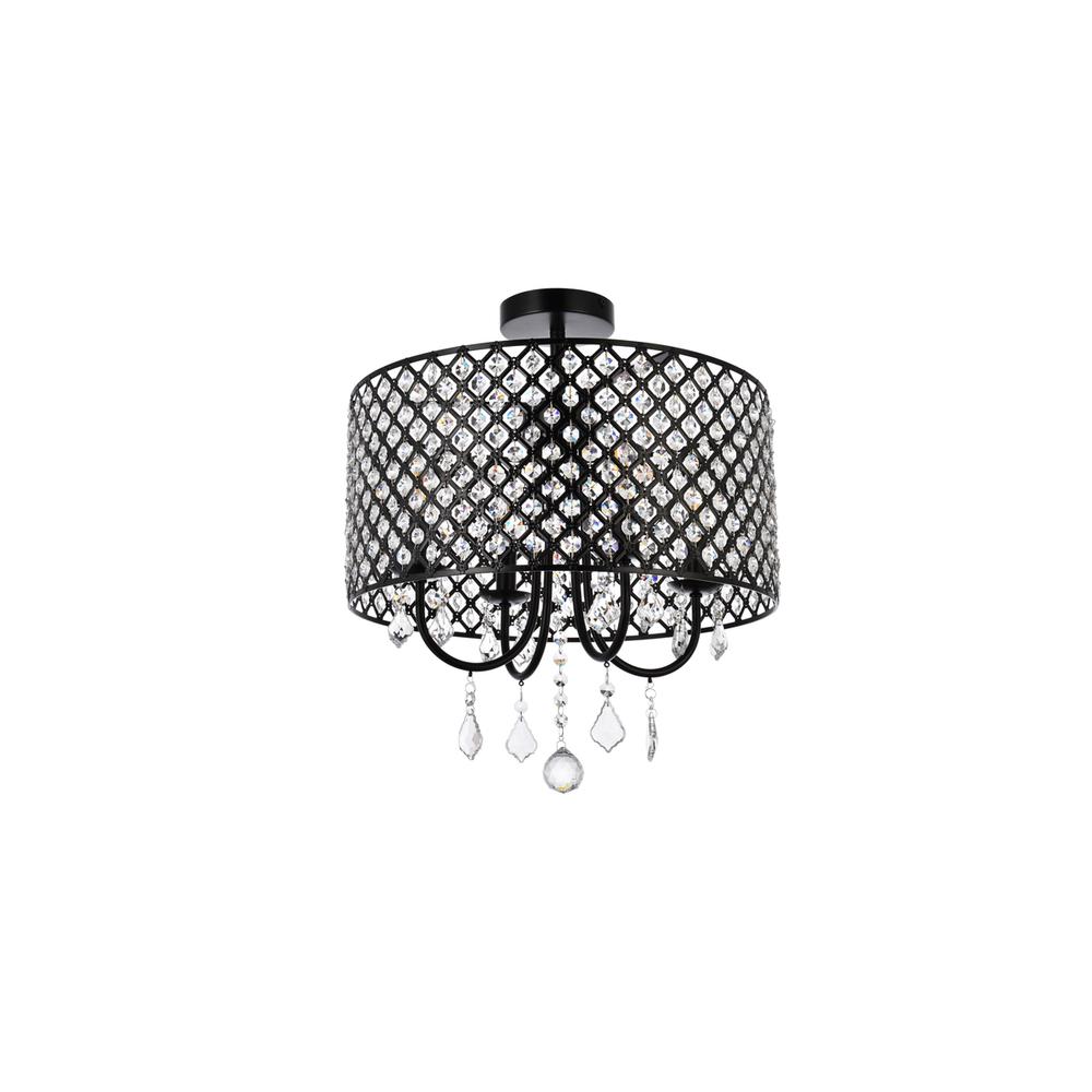 Elise 17 inch flush mount in black. Picture 7