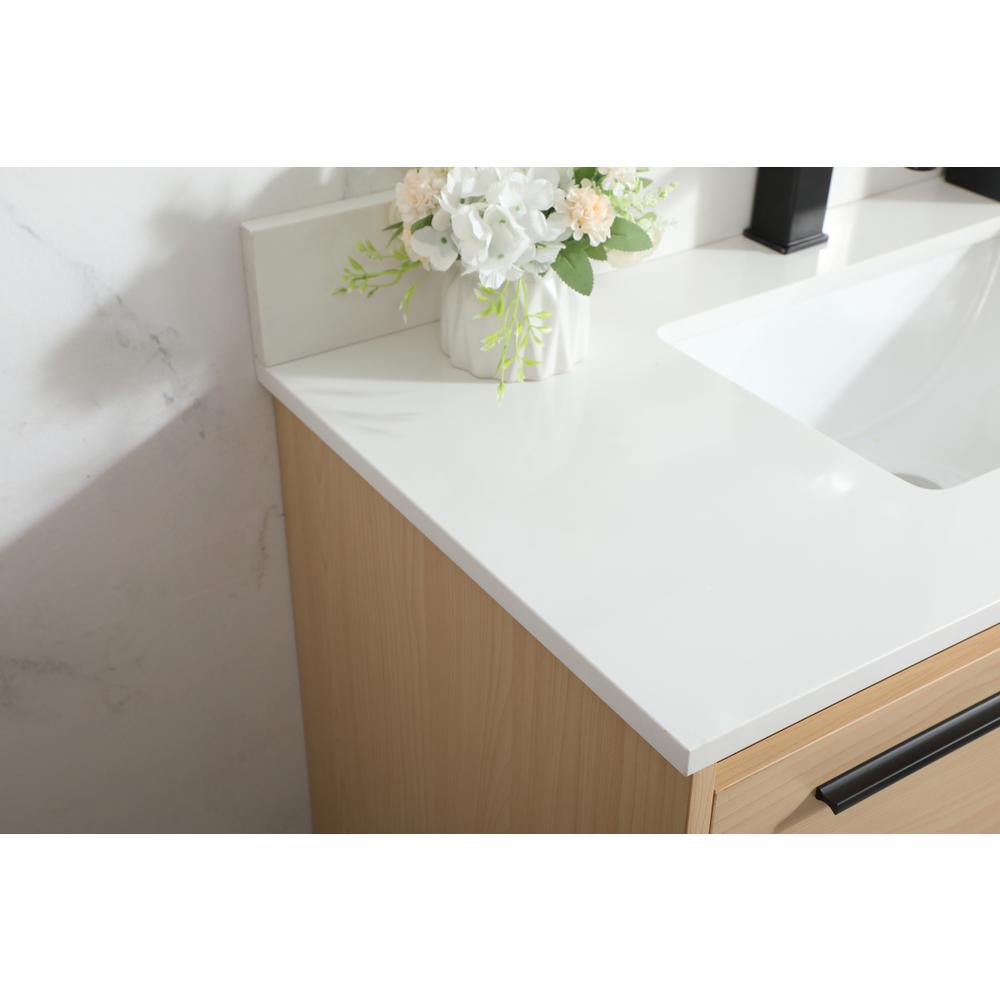 36 inch Single bathroom vanity in maple with backsplash. Picture 5