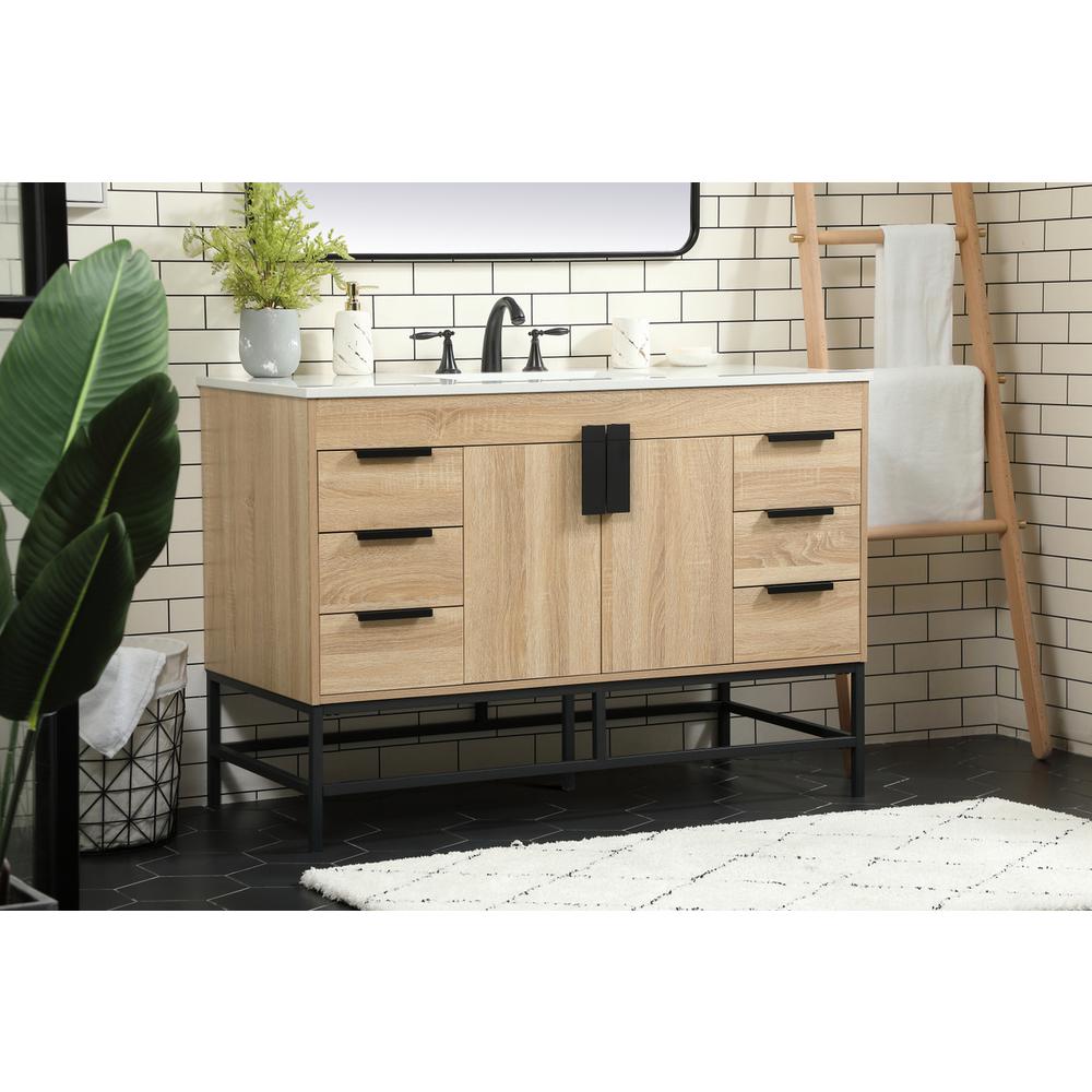 48 inch Single bathroom vanity in mango wood. Picture 2