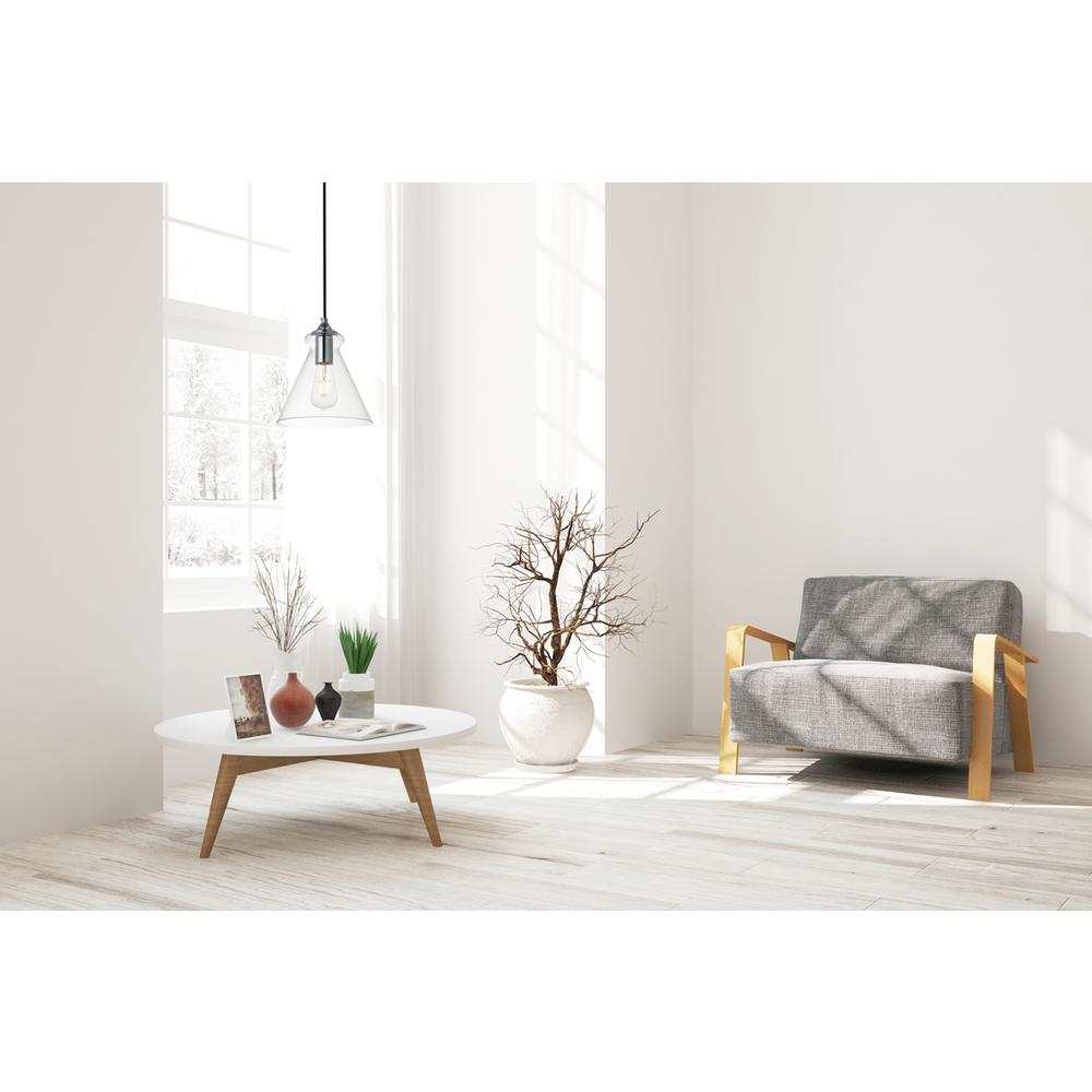 Destry 1 Light Chrome Pendant With Clear Glass. Picture 6