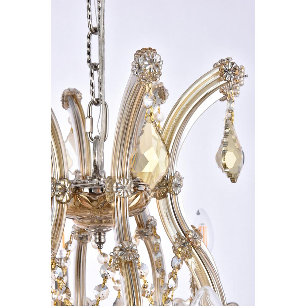 Maria Theresa 9 light Golden Teak Chandelier Golden Teak. Picture 4