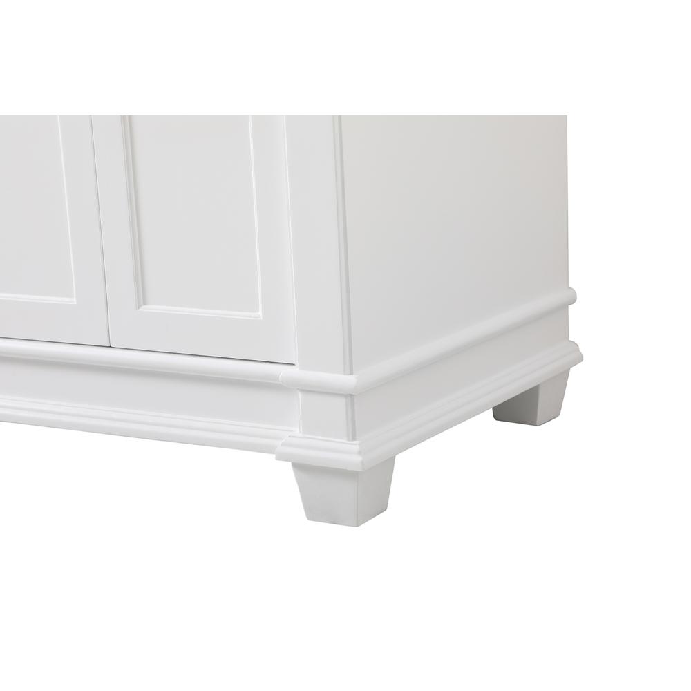 60 inch Double Bathroom Vanity set in White. Picture 12