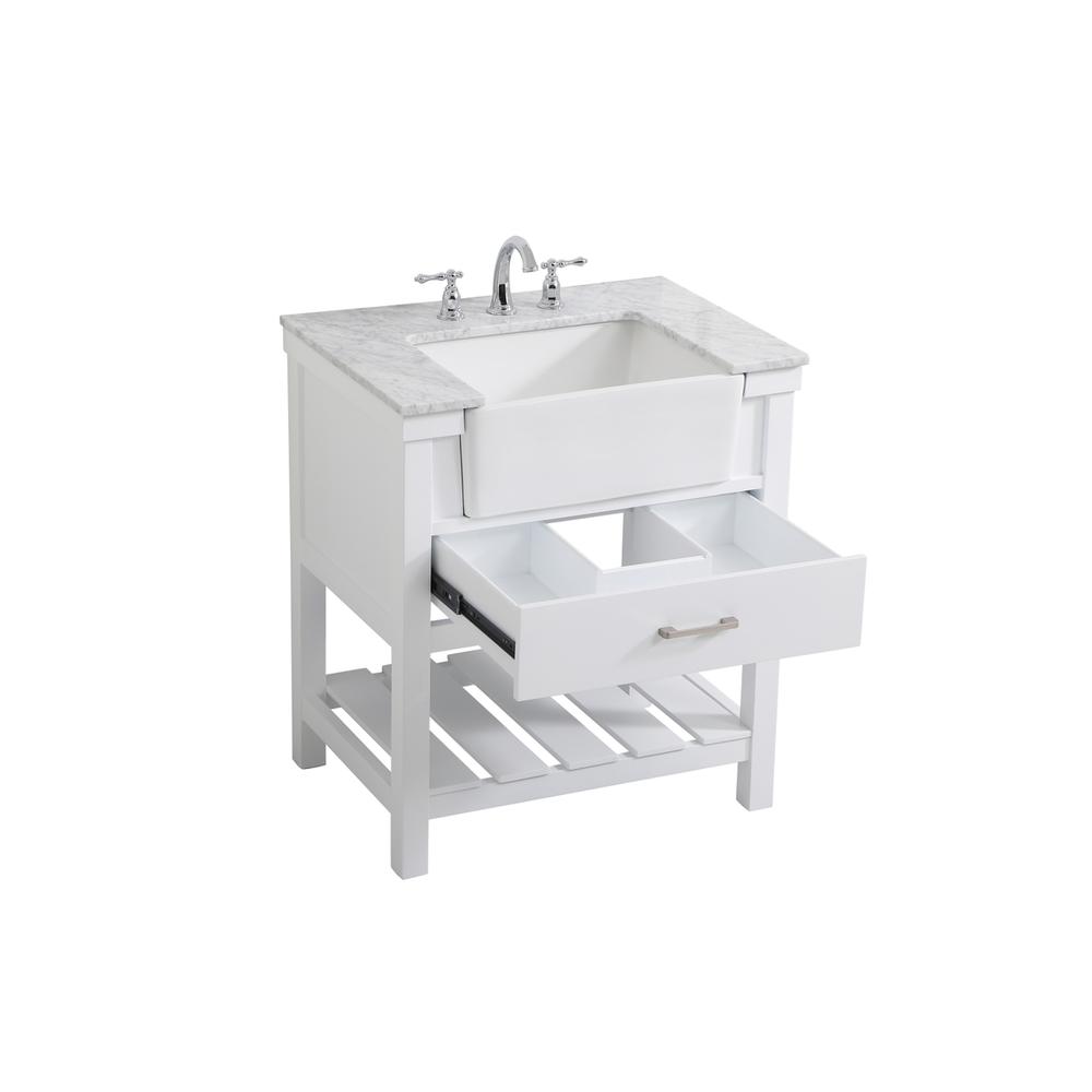 30 inch Single bathroom vanity in white. Picture 9