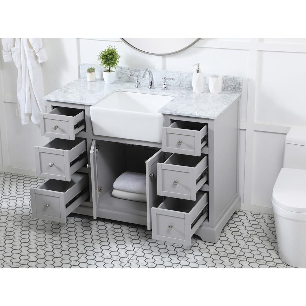 48 inch Single bathroom vanity in grey. Picture 3