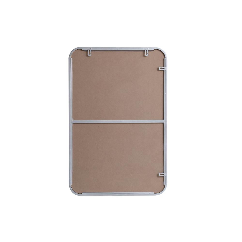 Soft corner metal rectangular mirror 20x30 inch in Silver. Picture 8