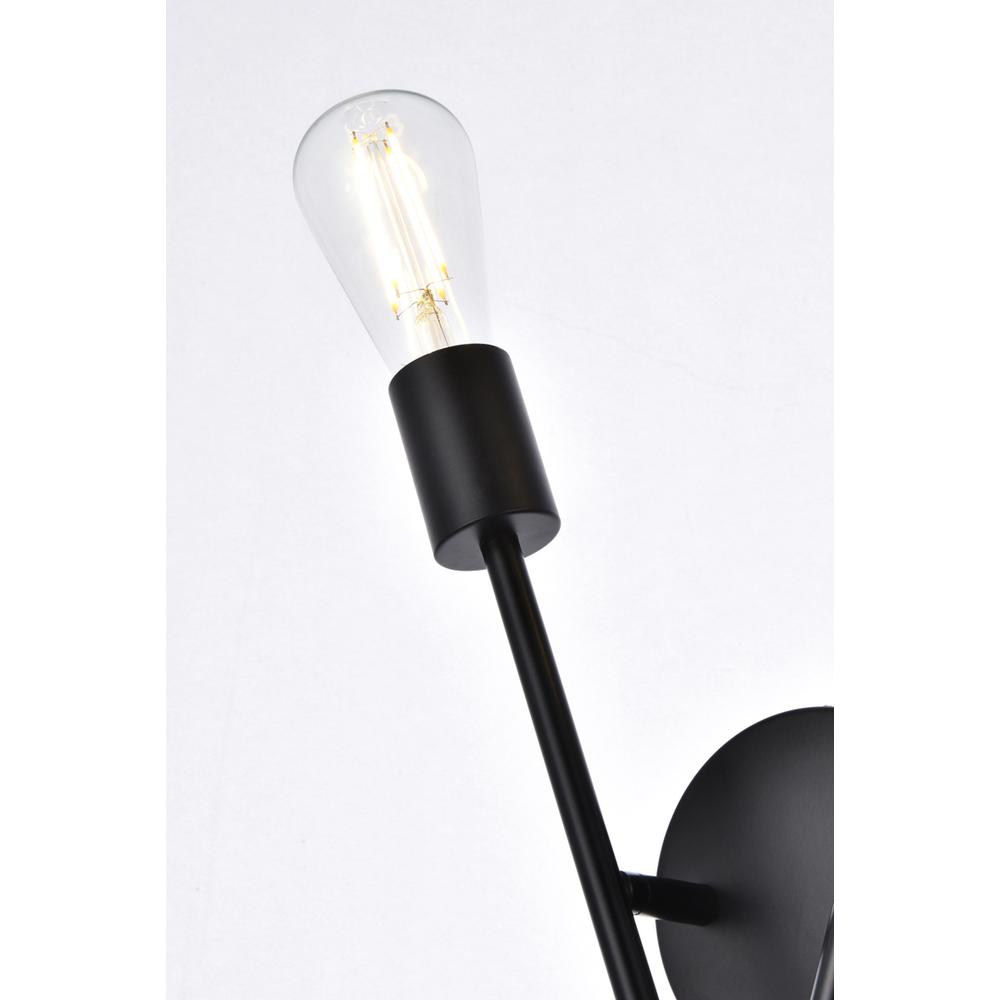 Armin 2 lights wall sconce in black. Picture 4