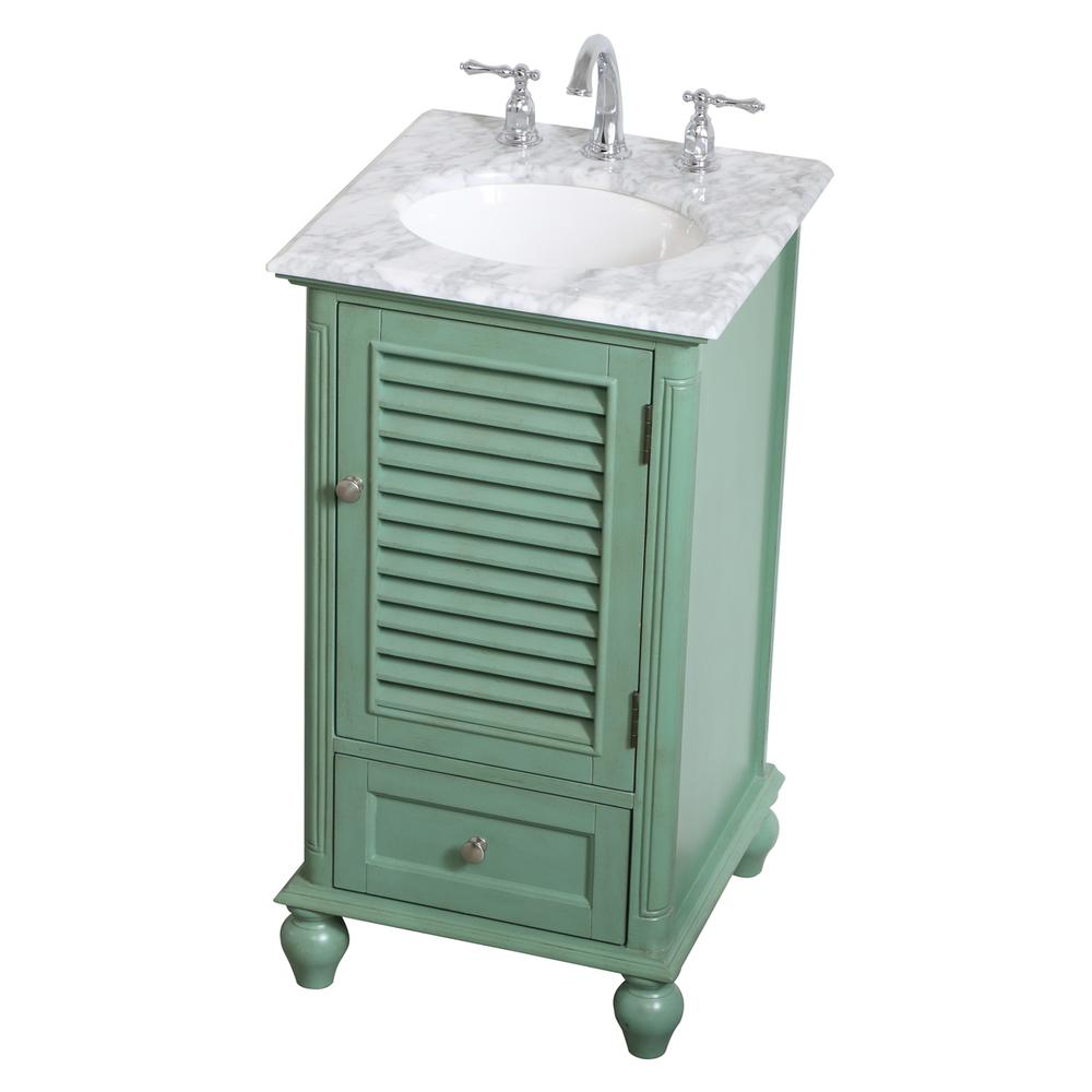 19 inch Single Bathroom Vanity in Vintage Mint. Picture 8