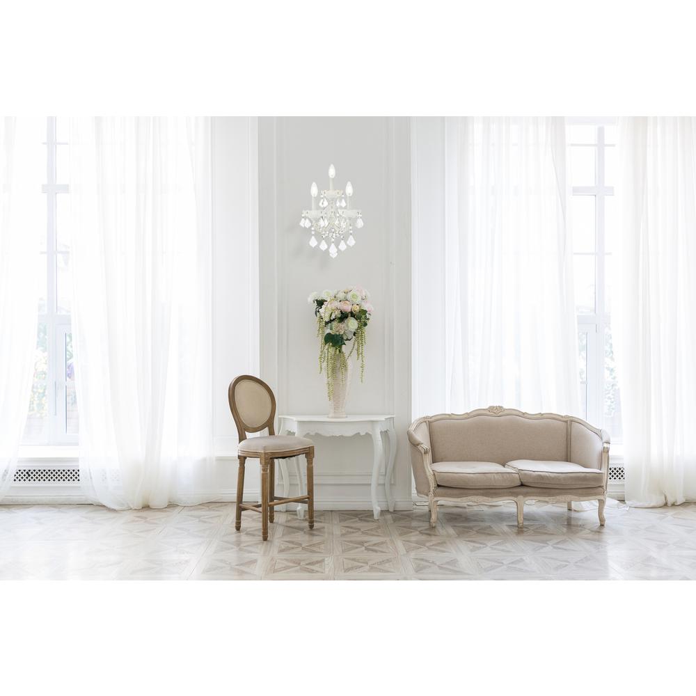 Maria Theresa 3 light white Wall Sconce Clear Royal Cut Crystal. Picture 6