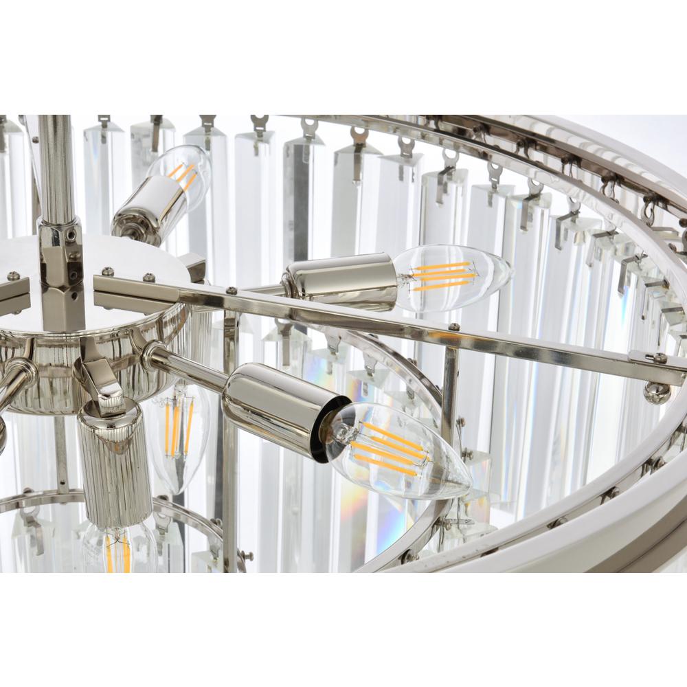Sydney 9 light polished nickel Chandelier Clear Royal Cut Crystal. Picture 4