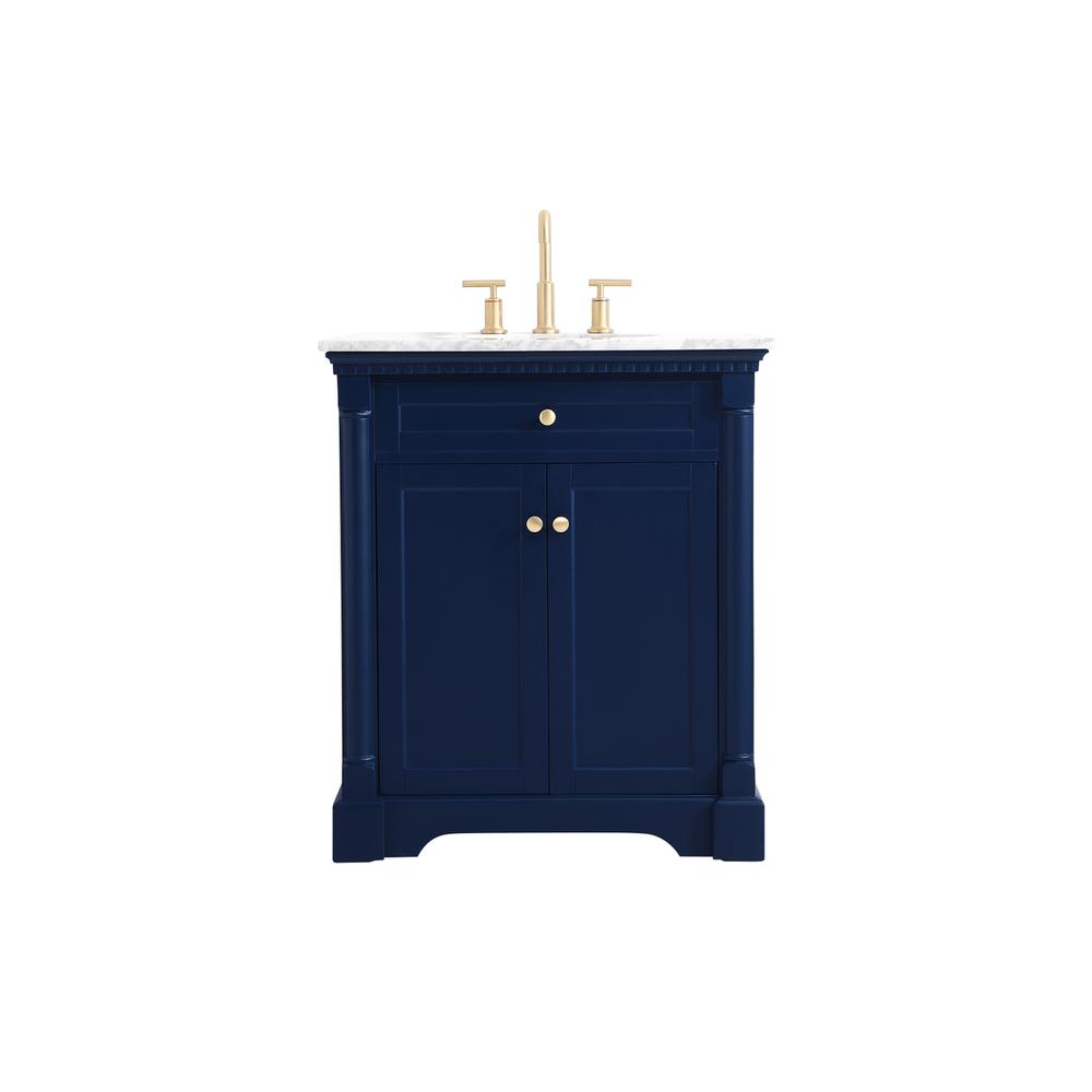 30 inch Single bathroom vanity in  Blue. Picture 1