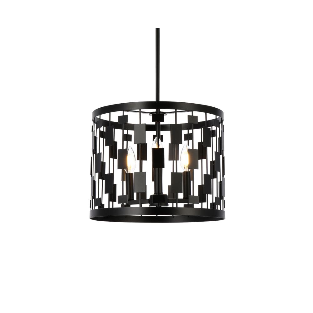 Levante 3 lights pendant in black. Picture 2