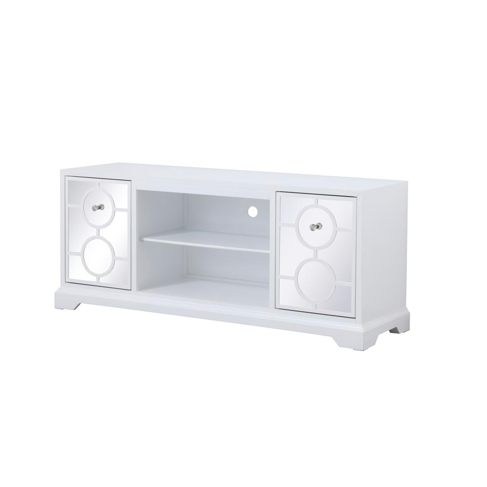 60 in. mirrored TV stand in white. Picture 5