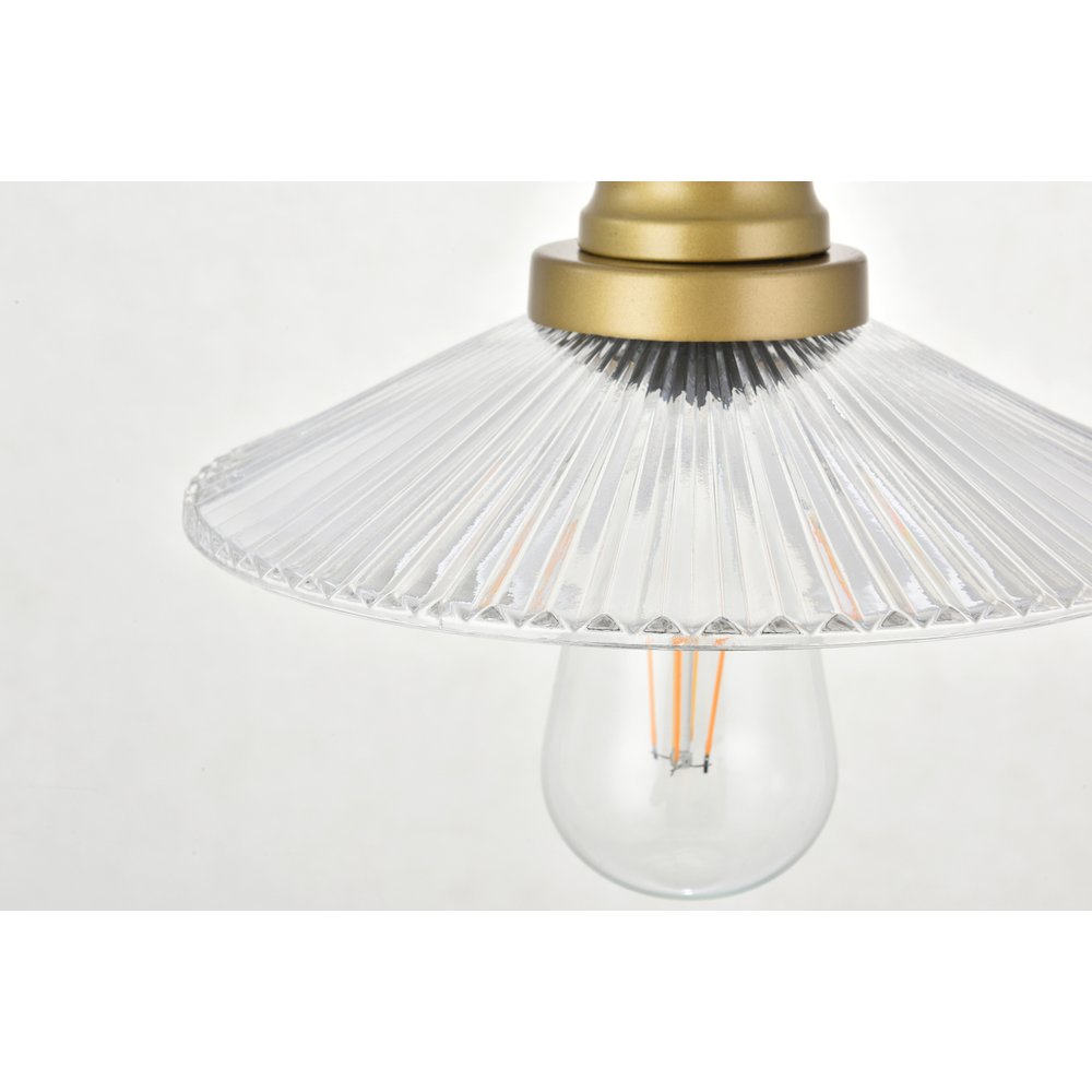 Waltz 5 Light Brass Pendant. Picture 9
