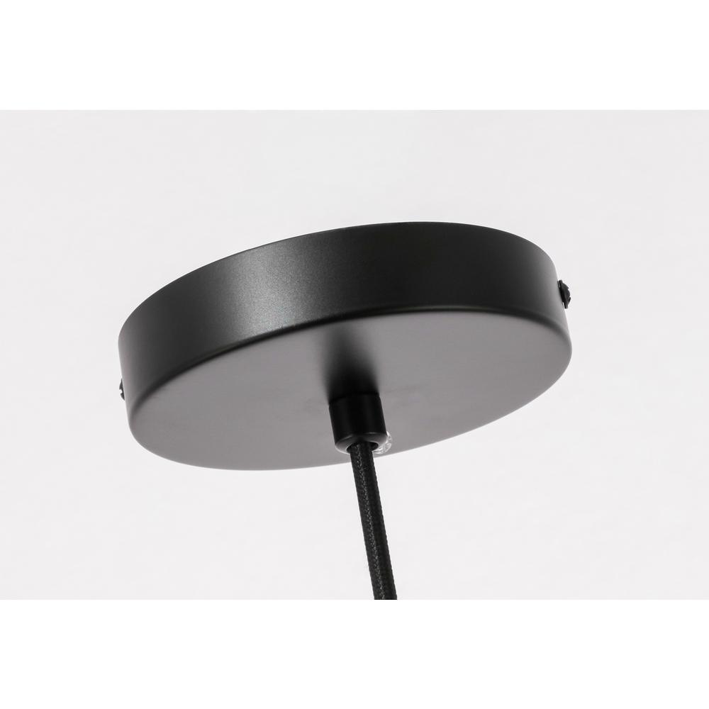 Gibson 1 light Black and Clear glass pendant. Picture 13