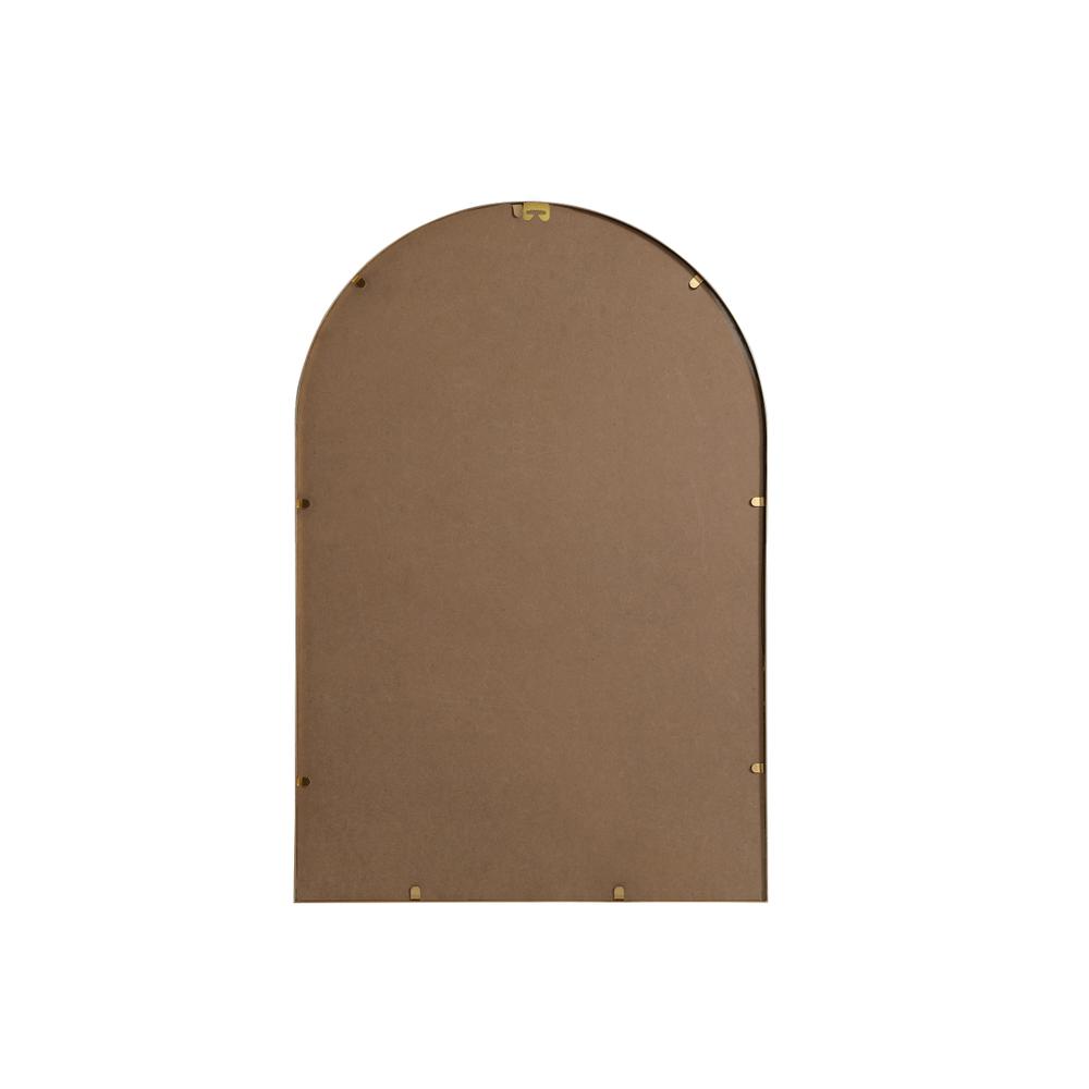 Metal Frame Arch Mirror 24x36 Inch in Brass. Picture 8