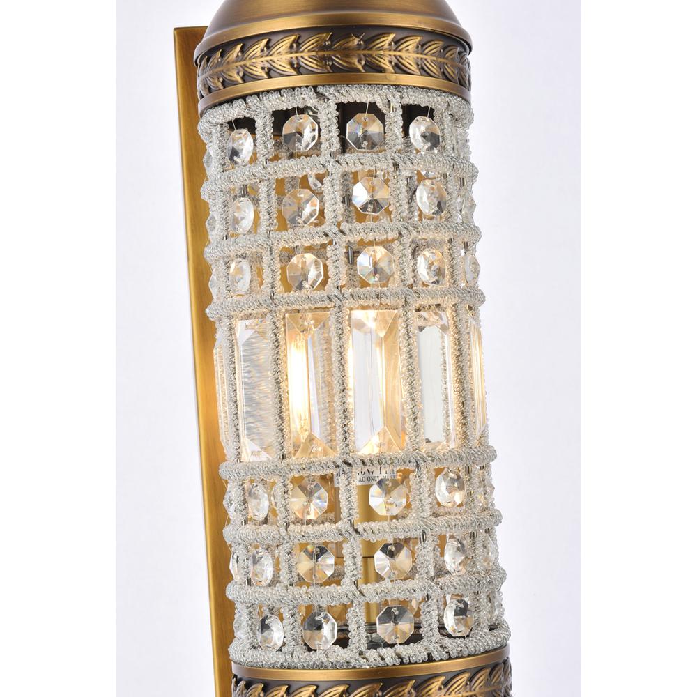 Olivia 1 light French Gold Wall Sconce Clear Royal Cut Crystal. Picture 4