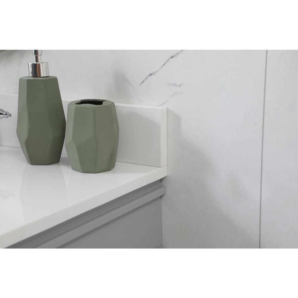 36 inch Single bathroom vanity in grey with backsplash. Picture 5