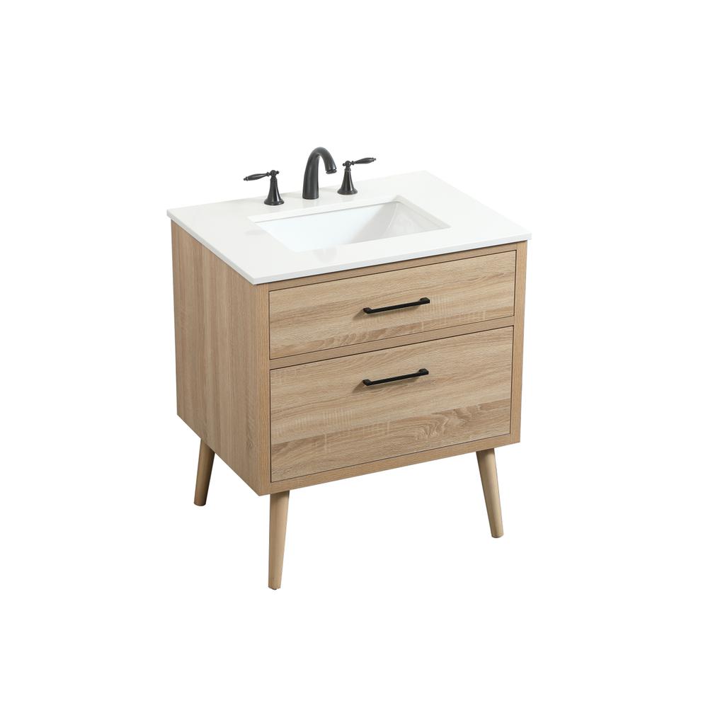 30 inch Single bathroom vanity in mango wood. Picture 8