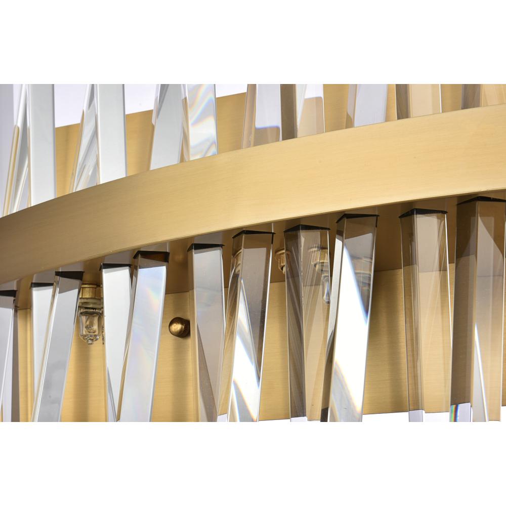 Serephina 24 inch crystal bath sconce in satin gold. Picture 5