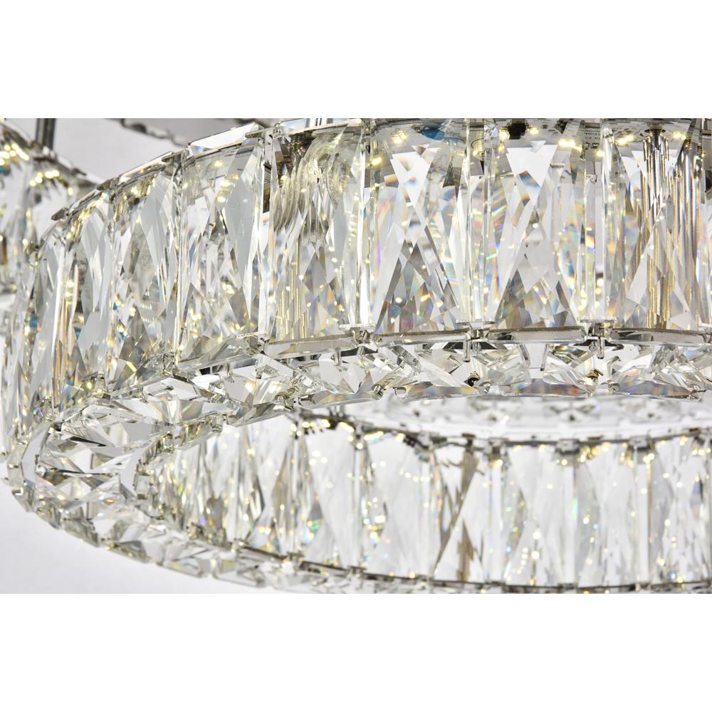 Monroe LED light Chrome Flush Mount Clear Royal Cut Crystal. Picture 6