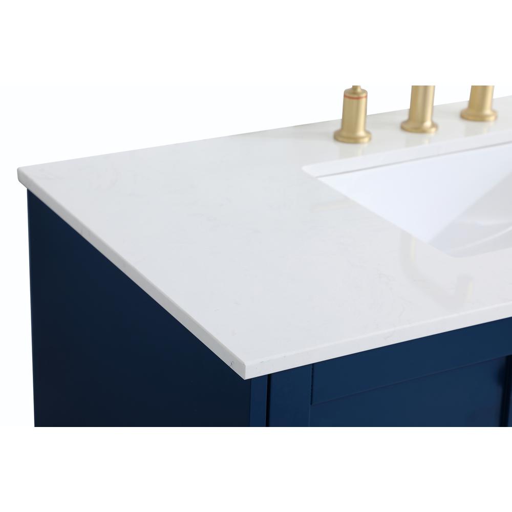 42 inch Single Bathroom Vanity in Blue. Picture 10