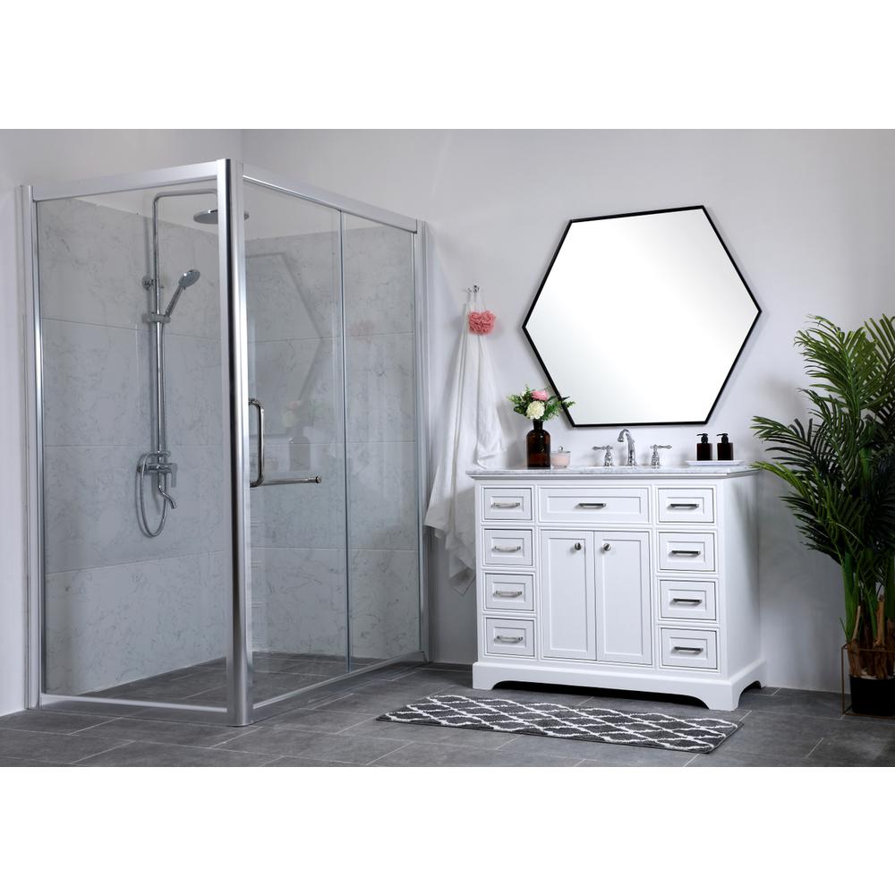 42 in. Single Bathroom Vanity set in white. Picture 8