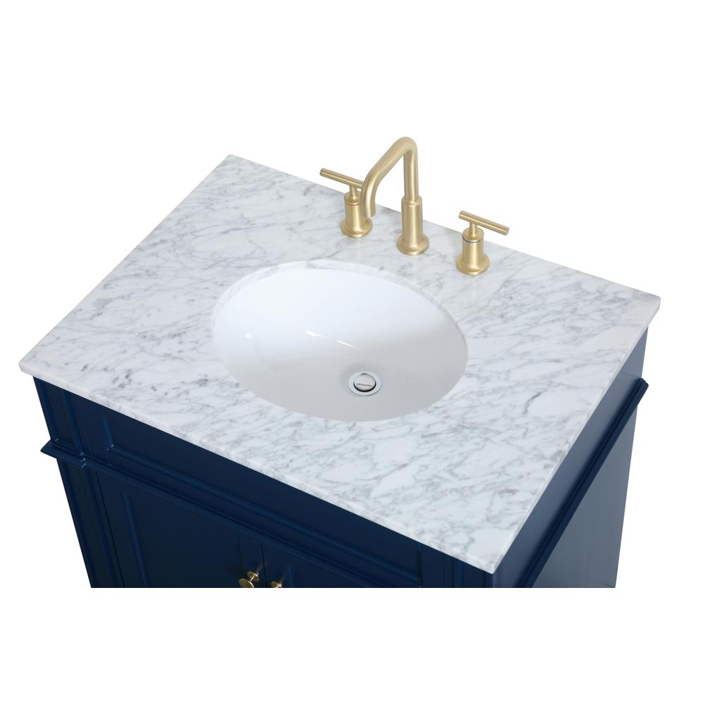 30 inch Single bathroom vanity in blue. Picture 9