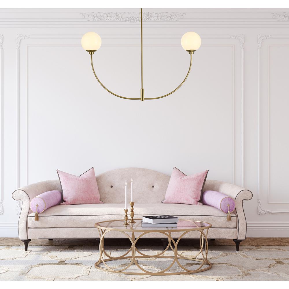 Nyomi 42 inch chandelier in Satin Gold. Picture 8