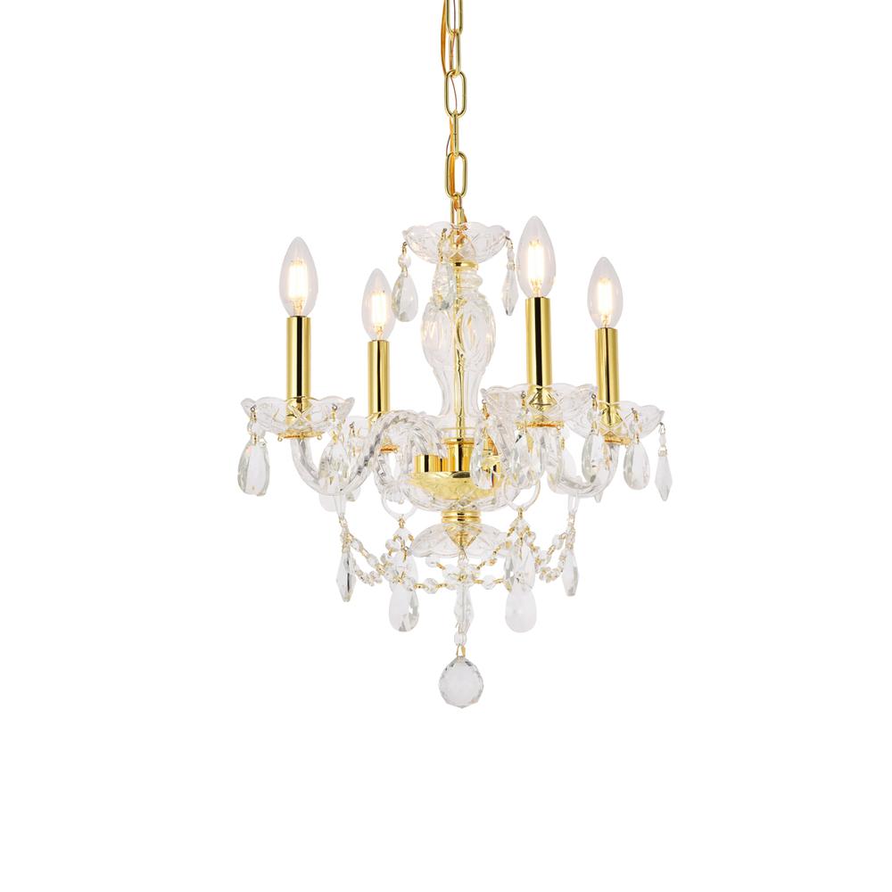 Princeton 4 light Gold Pendant Clear Royal Cut Crystal. Picture 2