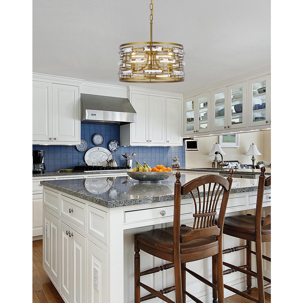 Kennedy 16.5 inch pendant in brass. Picture 8