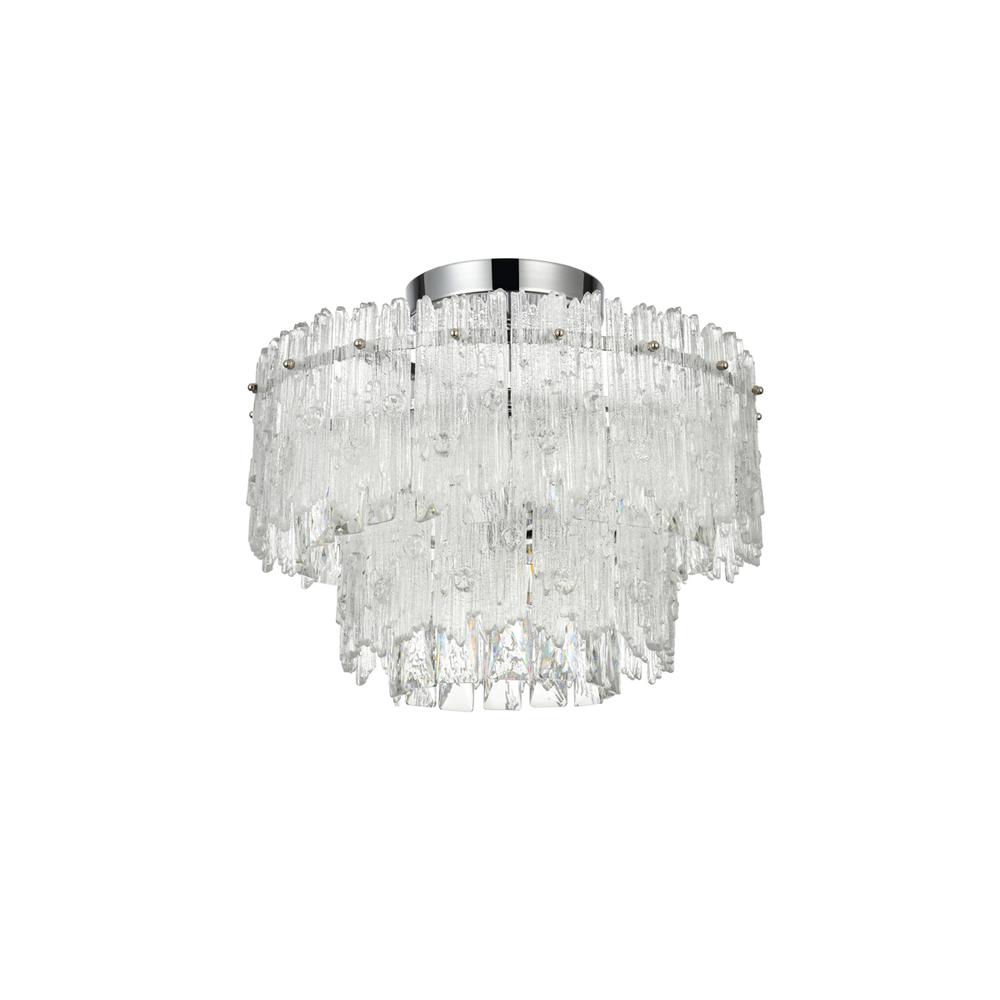 Emilia 15 inch Flush Mount Light  in Chrome. Picture 6