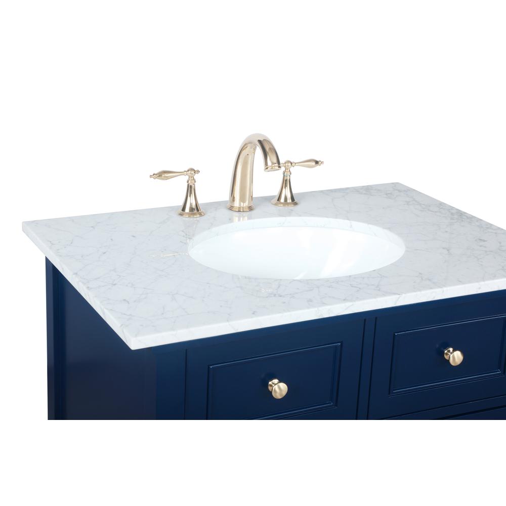 30 inch Single bathroom vanity in Blue. Picture 11