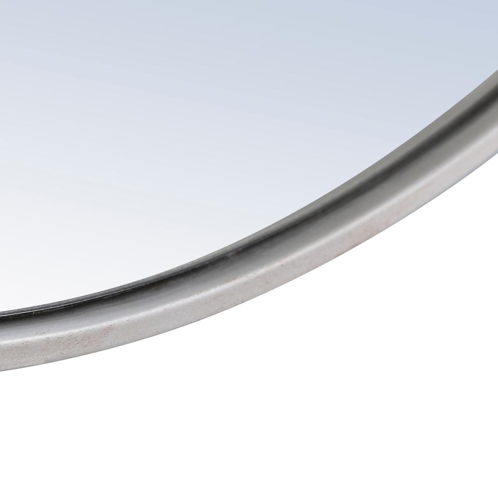 Metal frame Round Mirror 36 inch Silver finish. Picture 6